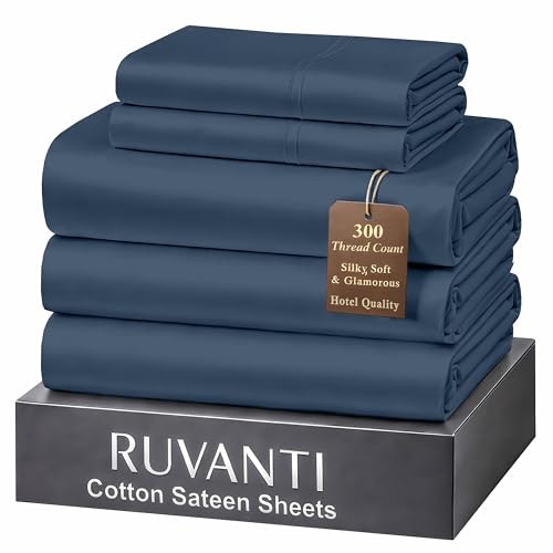 Ruvanti Split King 100% Cotton Sateen Sheet Set: $57.98 Ruvanti Split King 100% Cotton Sateen Sheet Set: $57.98