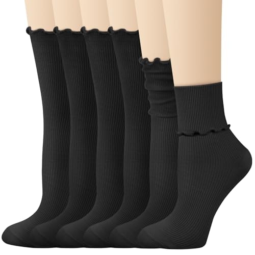 Justay Ruffle Crew Socks 6-Pack: $11.04 Justay Ruffle Crew Socks 6-Pack: $11.04