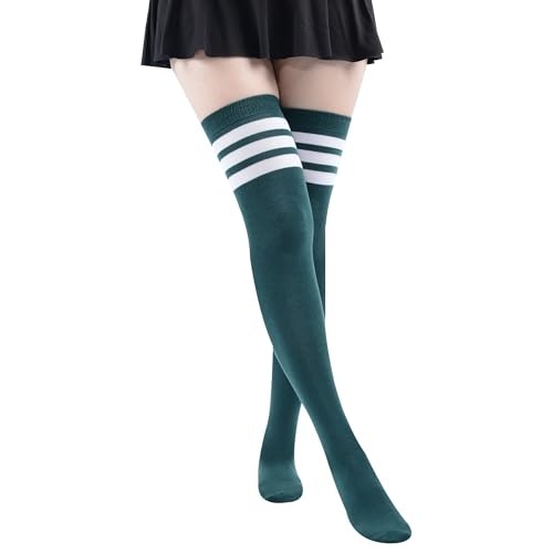 Meikan Striped Thigh High Cotton Socks: $8.49 Meikan Striped Thigh High Cotton Socks: $8.49