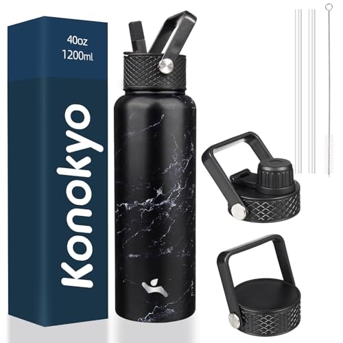 Konokyo 40-oz Insulated Stainless Steel Water Bottle: $14.30