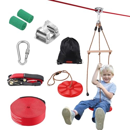 Vevor 65-Foot Zipline Kit: $36.46 Vevor 65-Foot Zipline Kit: $36.46