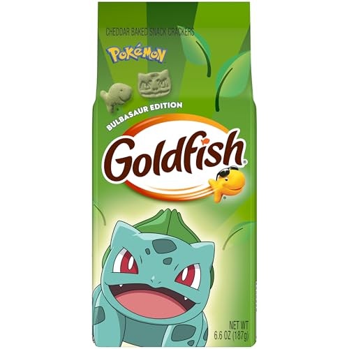 Goldfish Pokémon Bulbasaur Edition Cheddar Baked Snack Crackers 6.6-oz. Bag: $2.14 Goldfish Pokémon Bulbasaur Edition Cheddar Baked Snack Crackers 6.6-oz. Bag: $2.14