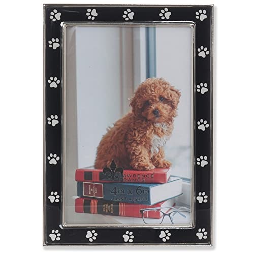 4x6 Silver Metal and Black Enamel Paw Print Picture Frame: $14.17 4x6 Silver Metal and Black Enamel Paw Print Picture Frame: $14.17