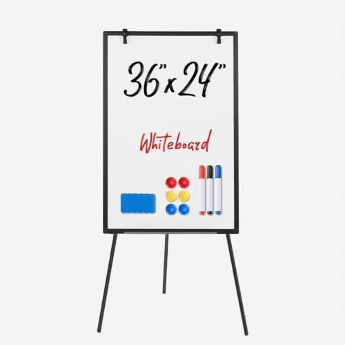 Dumos 36"x24" Magnetic Whiteboard Easel: $35.89