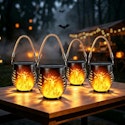 Solar Flickering Flame Lantern 4-Pack for $18 + free shipping w/ Prime