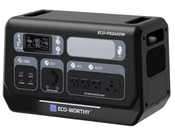Eco-Worthy 2,048Wh LiFePO4 Solar Generator: $453