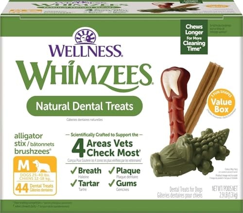 Whimzees Natural Dog Dental Treat 44-Count: $37.95 Whimzees Natural Dog Dental Treat 44-Count: $37.95