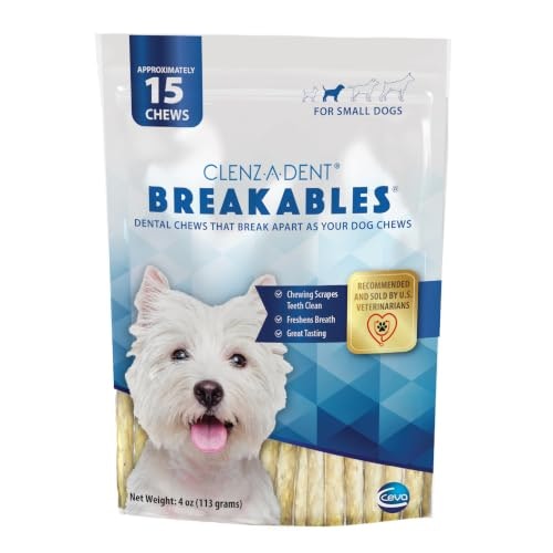 Ceva Clenz-A-Dent Small Rawhide Dental Chews 15-Pack: $9.92