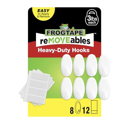 FrogTape Heavy Duty Wall Hooks 8-Pack: $9.47