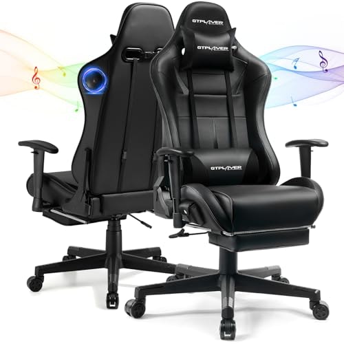 GTPLAYER Gaming Chair with Speakers and Footrest: $134.87