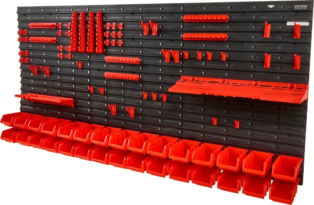 SucceBuy Wall Mounted 48-Piece Storage Bins Panel: $20