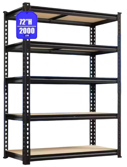 72" 5-Tier Heavy Duty Adjustable Garage Shelving Unit: $28