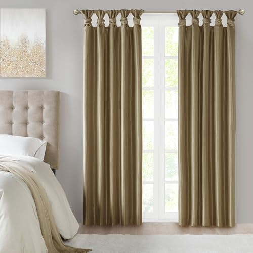Madison Park 50x84-Inch Faux Silk Blackout Curtain Panel: $25.99
