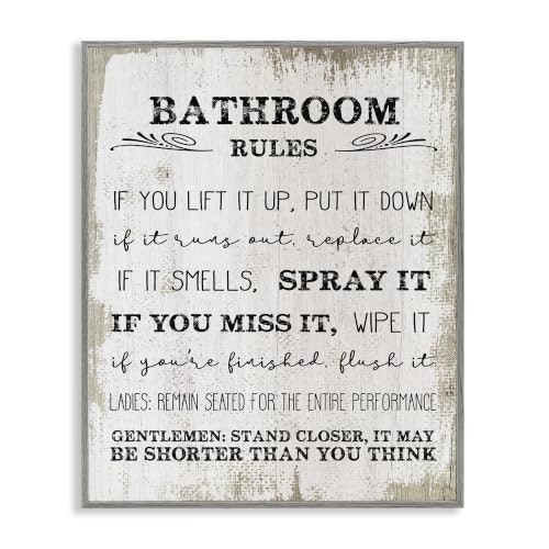 Rustic Bathroom Rules Framed Giclee Art: $17 Rustic Bathroom Rules Framed Giclee Art: $17