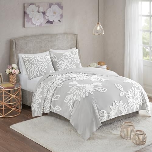 Madison Park Chenille Tufted Cotton 3-Piece Duvet Cover Set: $92.99