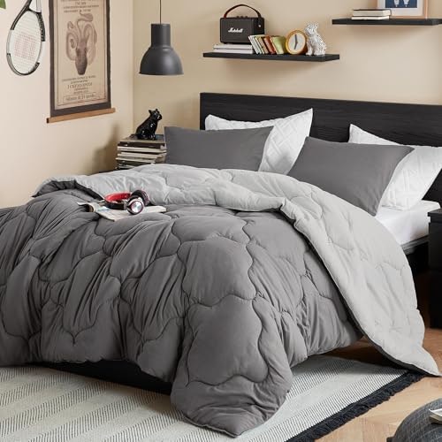 Comfort Spaces Vixie 3-Piece Down Alternative King Comforter Set: $37
