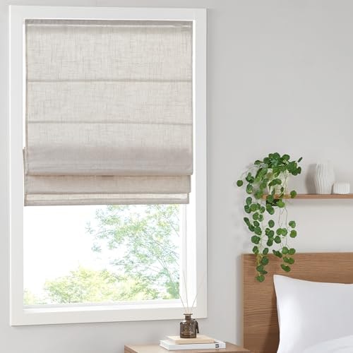 Madison Park 27" x 64" Cordless Linen Blend Roman Shades: $55.99 Madison Park 27" x 64" Cordless Linen Blend Roman Shades: $55.99