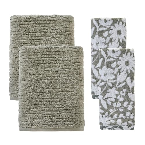 SKL Home CloudSoft Bedford Floral Bath Towel 4-Piece Set: $88.52 SKL Home CloudSoft Bedford Floral Bath Towel 4-Piece Set: $88.52