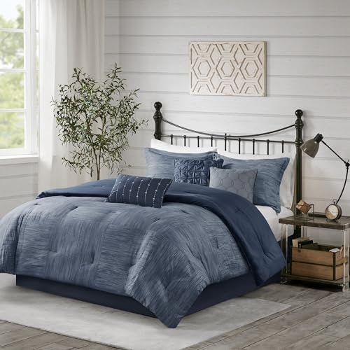 Madison Park 7-Piece Seersucker California King Comforter Set: $76.29