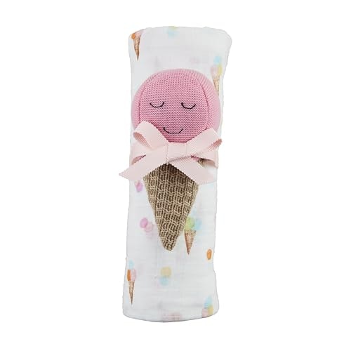 Mud Pie Children's Ice Cream Swaddle and Rattle Set: $26.92 Mud Pie Children's Ice Cream Swaddle and Rattle Set: $26.92