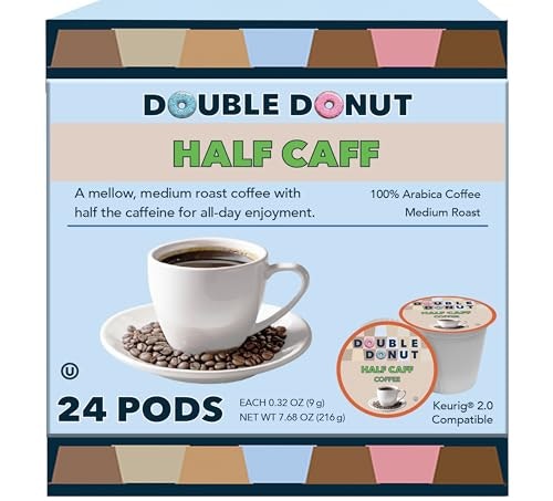 Double Donut Half-Caff Medium Roast Coffee Pods 24-Pack: $16.08 Double Donut Half-Caff Medium Roast Coffee Pods 24-Pack: $16.08