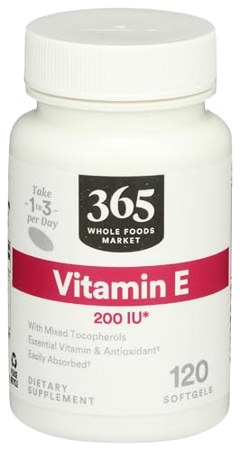 365 by Whole Foods Market Vitamin E 200 IU 120-Count: $8.39 365 by Whole Foods Market Vitamin E 200 IU 120-Count: $8.39