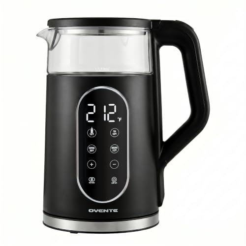 Ovente 1.7L Electric Kettle with Digital Touchscreen: $29.99