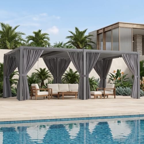 Sailary 12' x 20' Aluminum Louvered Pergola: $2,204.12 Sailary 12' x 20' Aluminum Louvered Pergola: $2,204.12