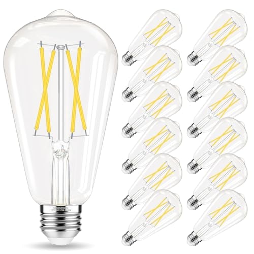 GvvooHome E26 LED Edison Bulb 60W Equivalent 4000K Daylight White: $22.29