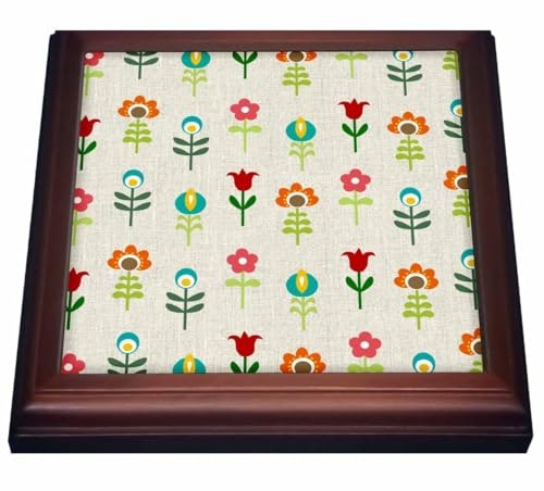 3dRose 8x8-Inch Retro Floral Ceramic Trivet: $28.78