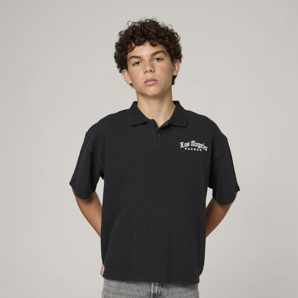 Pacsun Boys' Oversized Slub Knit Polo Shirt: $15