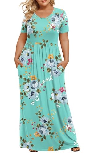 Longyuan Women's Plus Size Short Sleeve Maxi Dress: $16.99 Longyuan Women's Plus Size Short Sleeve Maxi Dress: $16.99