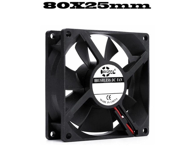80x80x25mm 12V DC Brushless Silent Cooling Fan: $21.98 80x80x25mm 12V DC Brushless Silent Cooling Fan: $21.98