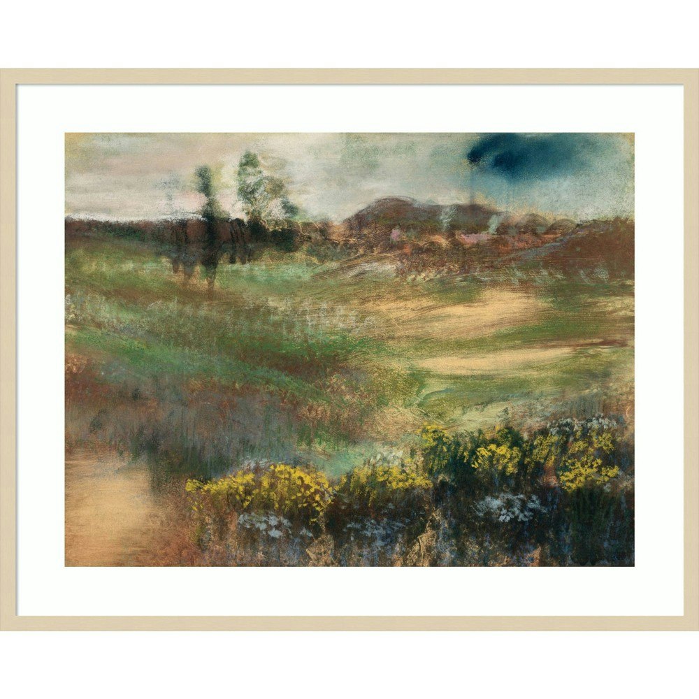 Amanti Art 41"x33" Landscape with Smokestacks Wood Framed Art: $285.99 Amanti Art 41"x33" Landscape with Smokestacks Wood Framed Art: $285.99