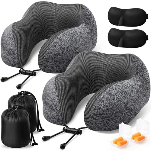 ExploreBliss Memory Foam Travel Neck Pillow 2-Pack: $21.99
