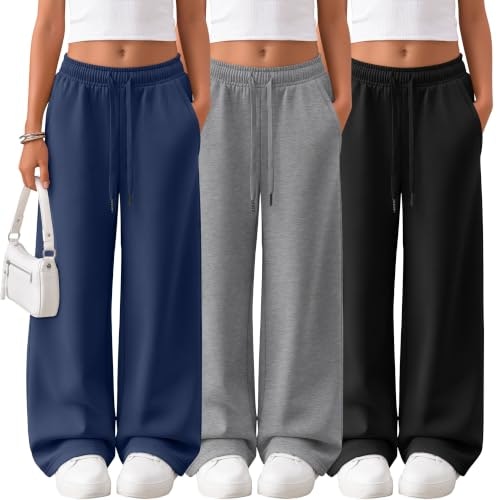 LessonZoo Girls Wide Leg Sweatpants 3-Pack: $37.39 LessonZoo Girls Wide Leg Sweatpants 3-Pack: $37.39