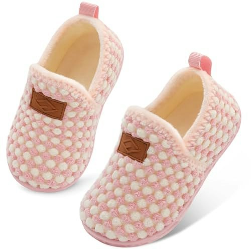 Lefflow Toddler Fuzzy Fleece House Slippers: $16.98