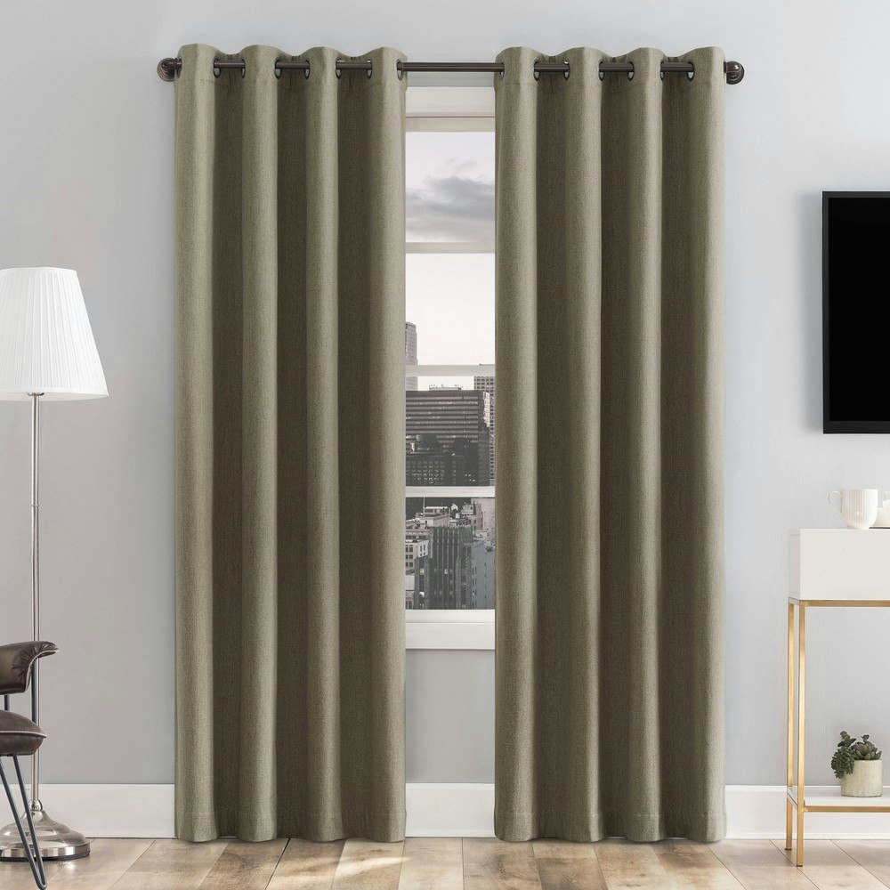Sun Zero 96"x50" Tyrell Tonal Texture Blackout Grommet Curtain Panel: $18.89 Sun Zero 96"x50" Tyrell Tonal Texture Blackout Grommet Curtain Panel: $18.89
