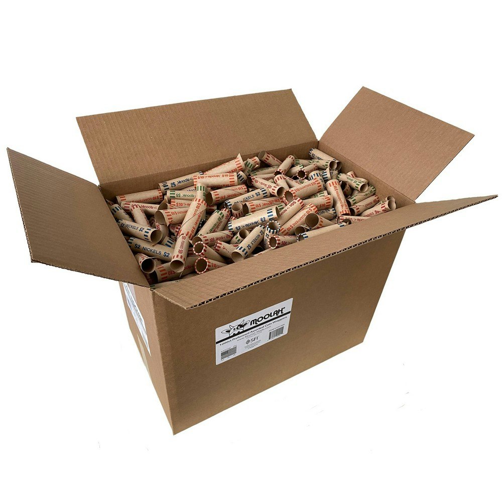 Moolah Preformed Assorted Coin Wrappers 1,000-Pack: $18.89