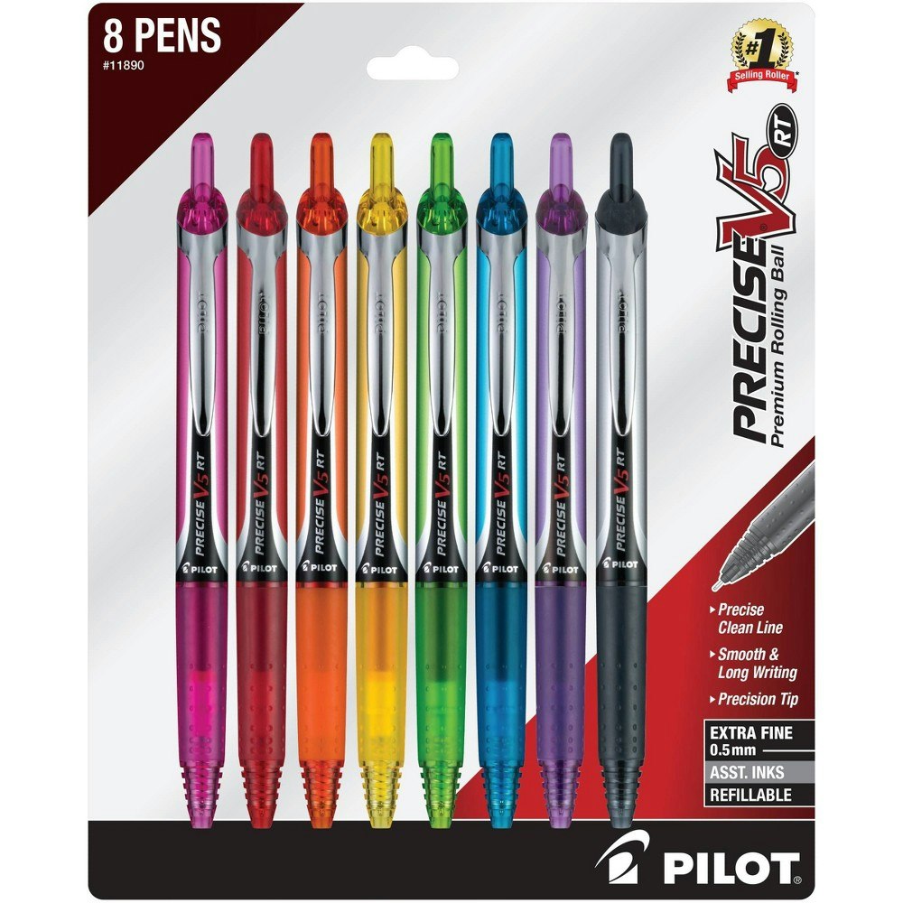 Pilot Precise V5 RT Extra Fine 0.5mm Rollerball Pens 8-Pack: $12.99