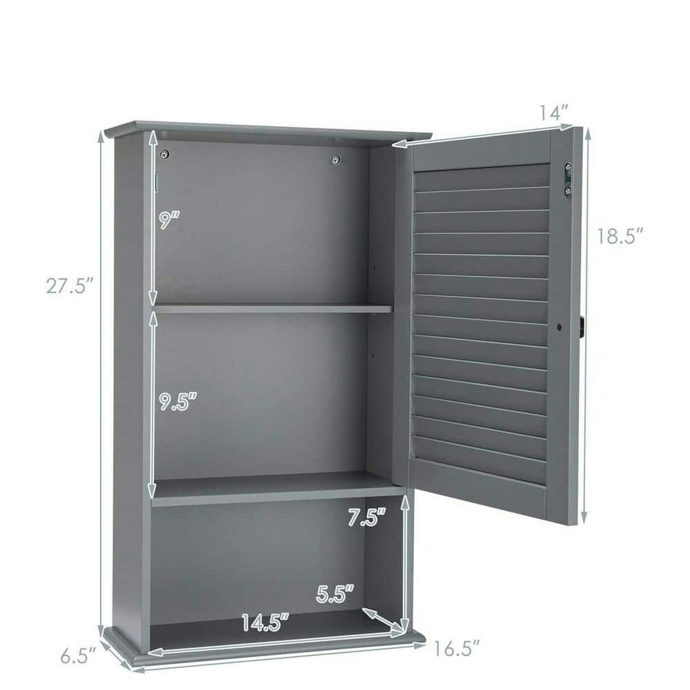 Bathroom Wall Mount Single-Door Storage Cabinet: $61 Bathroom Wall Mount Single-Door Storage Cabinet: $61