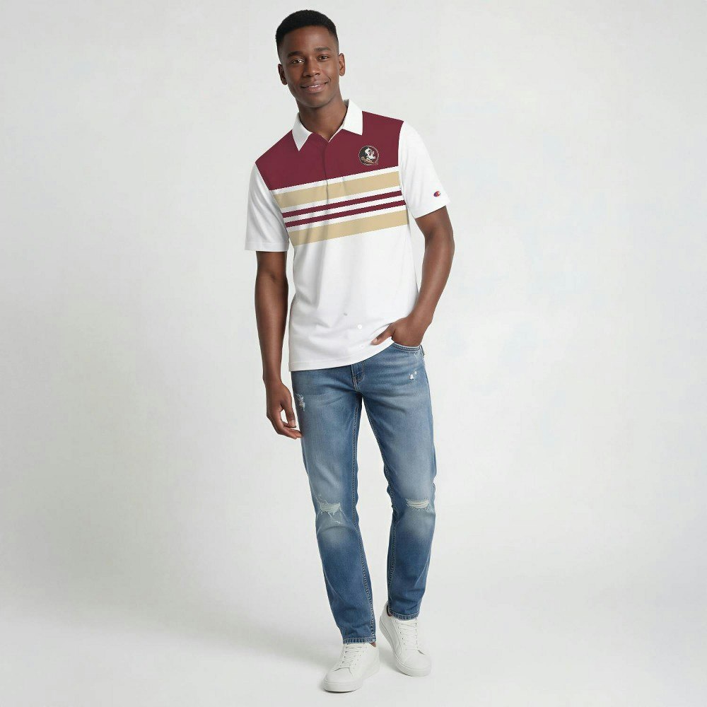 Florida State Seminoles Men's Champion Striped Polo Shirt: $44.99