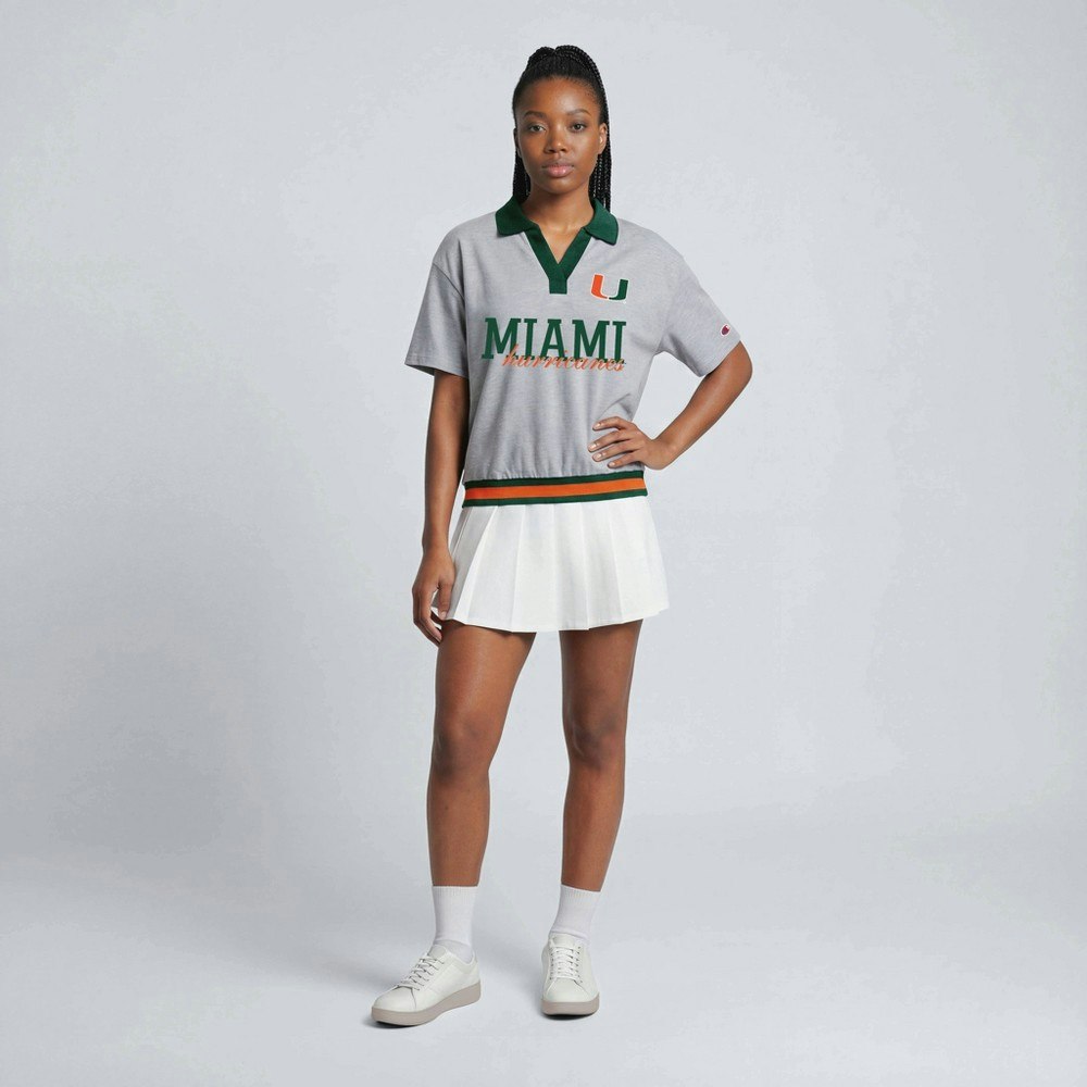 Miami Hurricanes Champion Women's Collared T-Shirt: $44.99 Miami Hurricanes Champion Women's Collared T-Shirt: $44.99