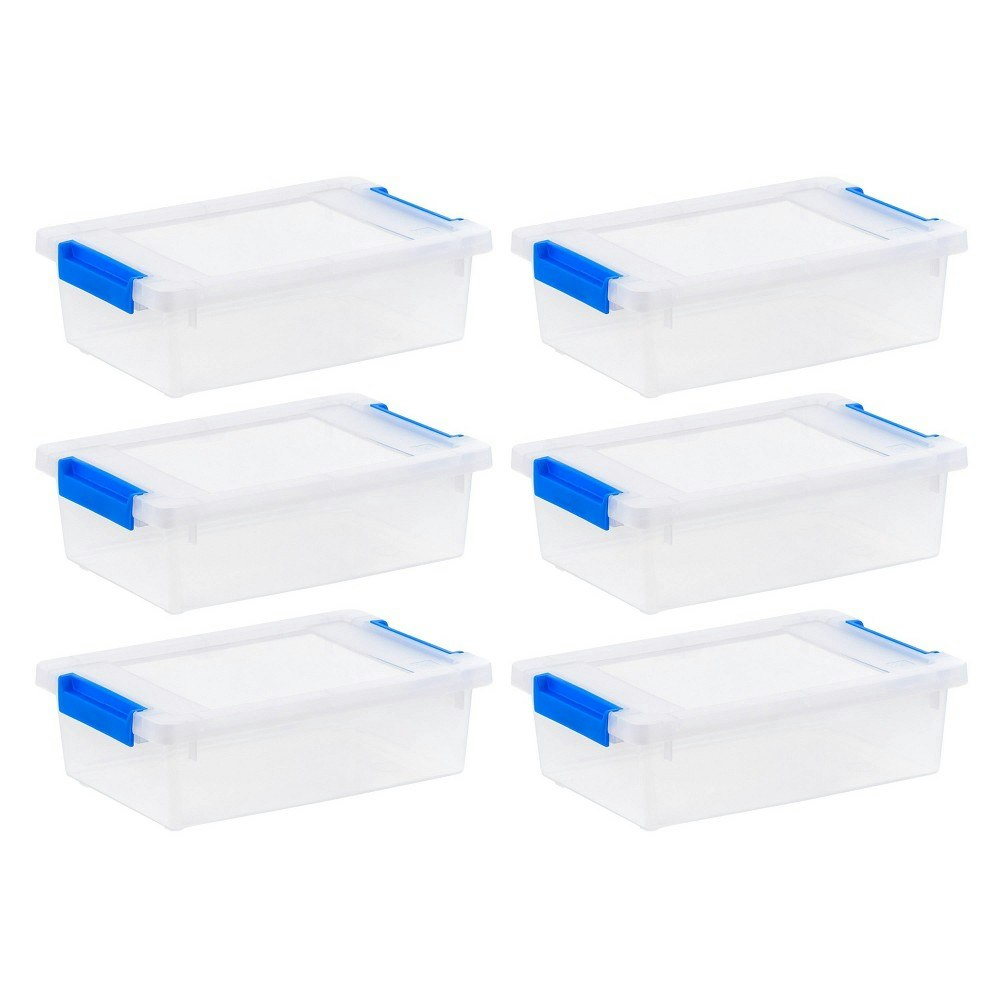 Iris 2.4-Quart Plastic Storage Bins with Lids 6-Pack: $18.99 Iris 2.4-Quart Plastic Storage Bins with Lids 6-Pack: $18.99