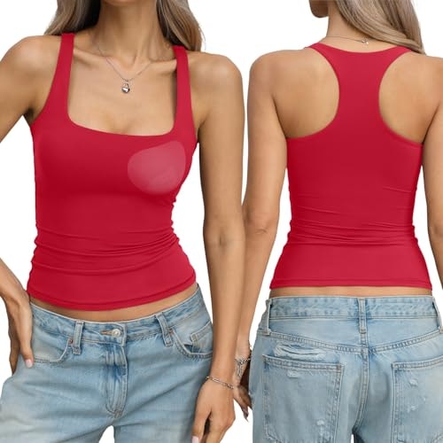 EasyGala Women's Padded Double-Lined Racerback Tank Top: $19.99 EasyGala Women's Padded Double-Lined Racerback Tank Top: $19.99
