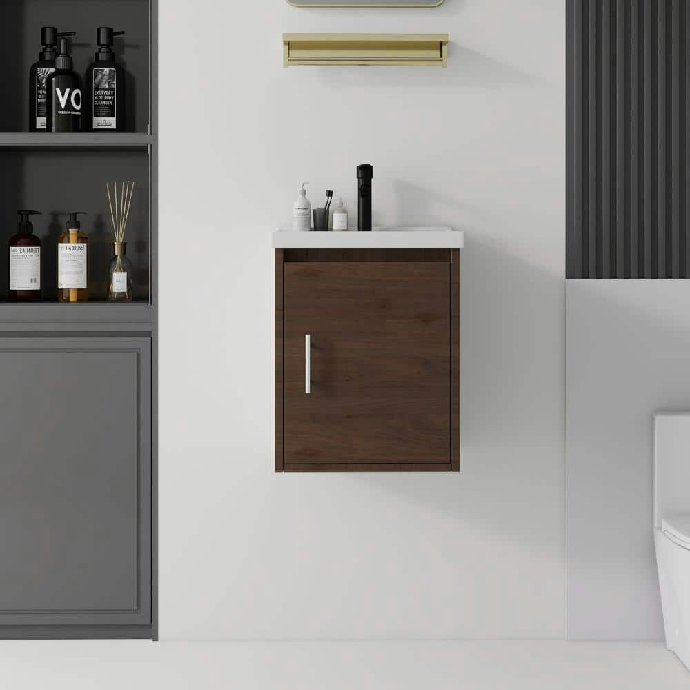 16-Inch Floating Plywood Bath Vanity with Ceramic Sink: $239.99 16-Inch Floating Plywood Bath Vanity with Ceramic Sink: $239.99