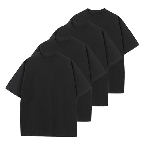 Keepshowing Men's Oversized Cotton T-Shirt 4-Pack: $37.39 Keepshowing Men's Oversized Cotton T-Shirt 4-Pack: $37.39