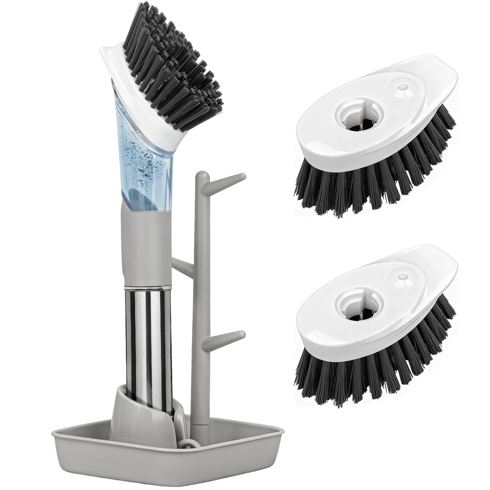 Sugarday Soap Dispensing Dish Brush Set with Stand and 3 Replacement Heads: $9.99 Sugarday Soap Dispensing Dish Brush Set with Stand and 3 Replacement Heads: $9.99