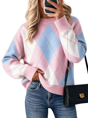Cicy Bell Argyle Plaid Knit Pullover Sweater: $19.99 Cicy Bell Argyle Plaid Knit Pullover Sweater: $19.99