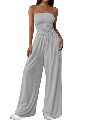 Prettygarden Women's Strapless Dressy Casual Jumpsuit: $29.99 Prettygarden Women's Strapless Dressy Casual Jumpsuit: $29.99